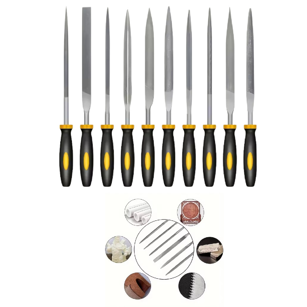 KIT 10 MINI FERRAMENTAS MADEIRA  ARTESANATO JOIAS PLASTICO AGULHA FORMAO AÇO CARBONO