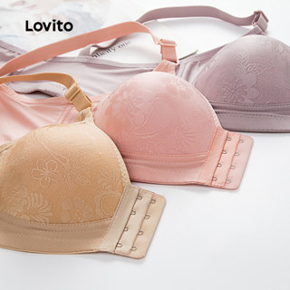 Lovito Soutien-gorge Bralette Confortável Sem Fio Push-up Respirável para Mulheres LCS25A4 em Oferta na Shopee