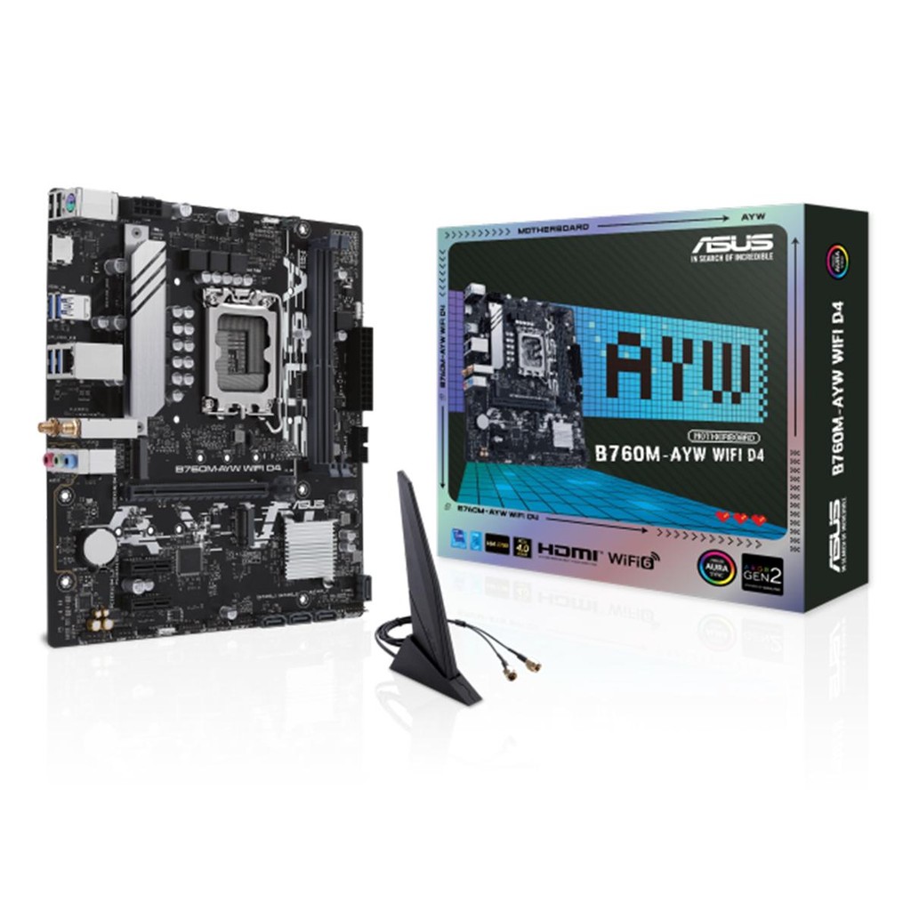 Placa Mãe Asus B760M-AYW WIFI D4, Chipset B760, Intel LGA 17 em Oferta na Shopee