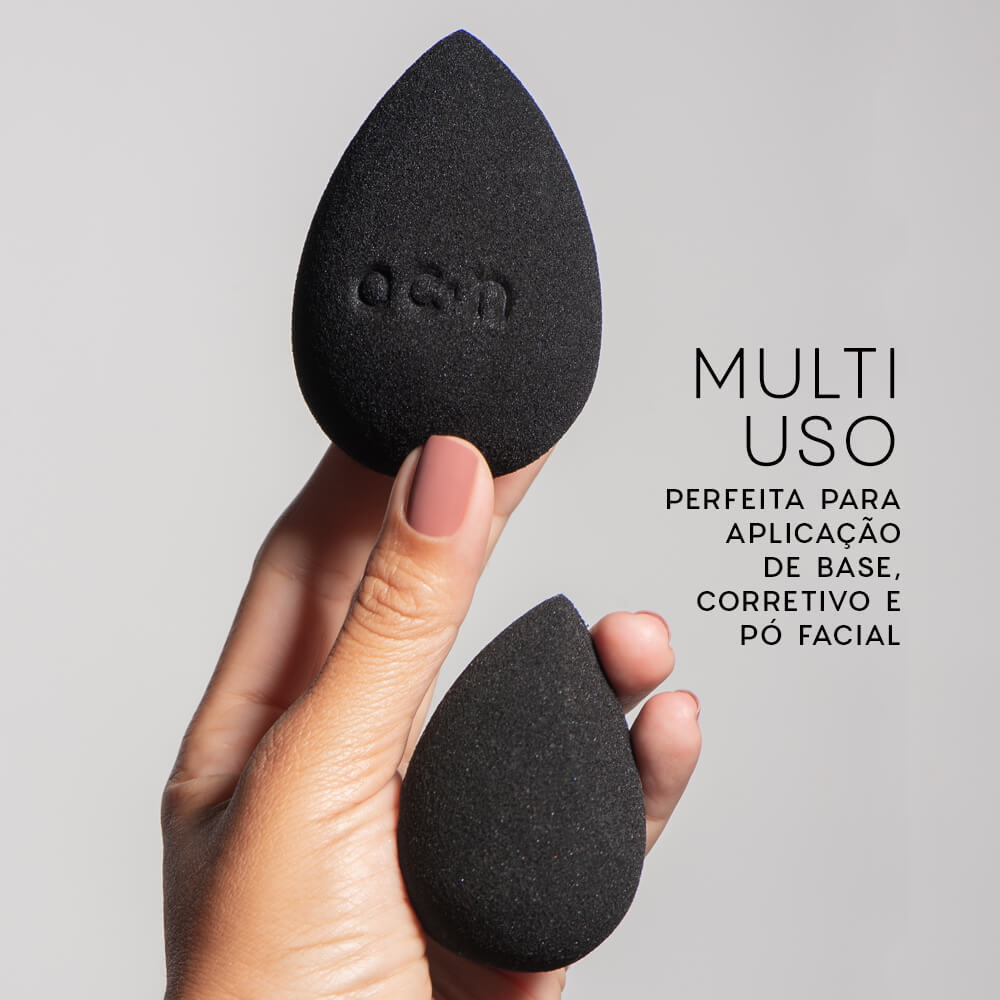 Kit Nécessaire Preto Daily Makeup + Esponja de Maquiagem + Hair Clip (3 Produtos) — imagem 2 de 2