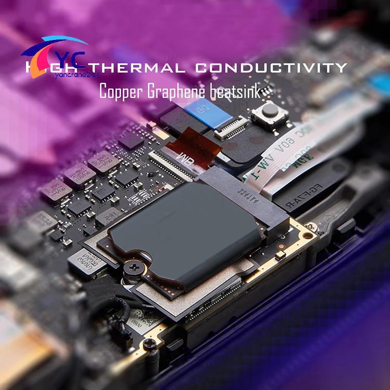 YCBR M2 2230 Dissipador De Calor Para 2230 SSD SN740 Revestimento De Grafeno Radiador De Cobre Com Kit De Reparo De Subs