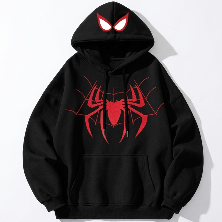 Moletom Com Capuz Street Spider Man Retro Pullover Homem Aranha Qualidade Premium