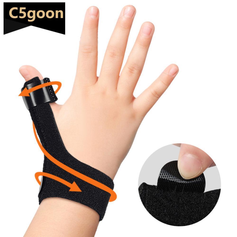 C5GOON Crianças Cinta De Fixação De Dedo Polegar Tala Ajustável Confortável Respirável Suporte De Articulação Protetor C