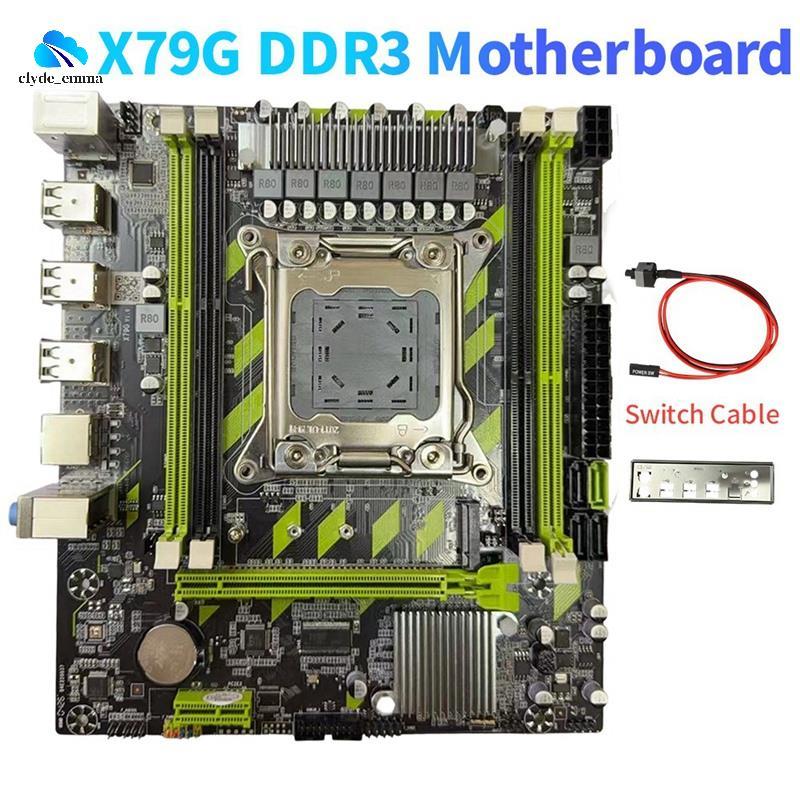 X79G DDR3 Kit Placa-Mãe Para Jogos LGA2011 4XDDR3 RECC Slots M . 2 NVME PCI-E X16 SATA3.0 X79 Desktop
