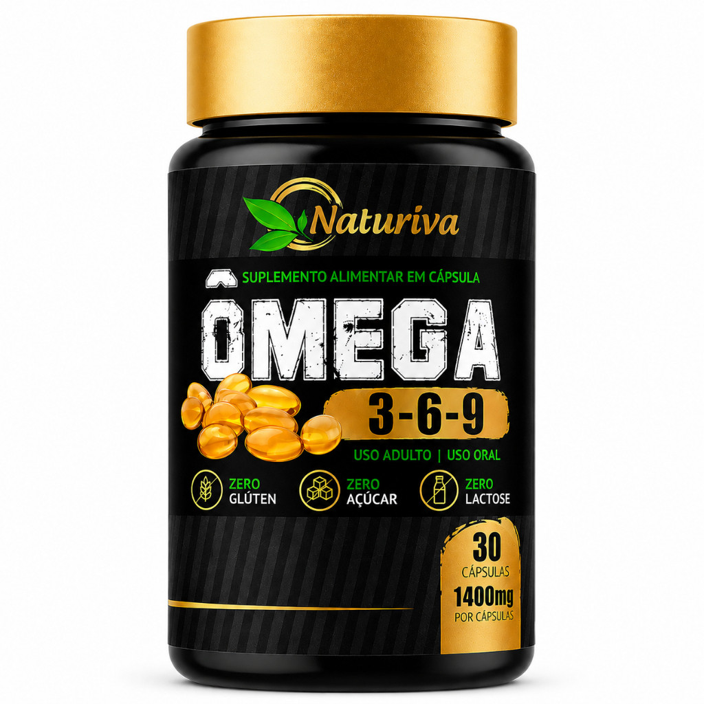 Ômega 3 6 9 Natuvitae 1400mg 30 Cápsulas Zero Glúten Zero Lactose Zero Açúcar