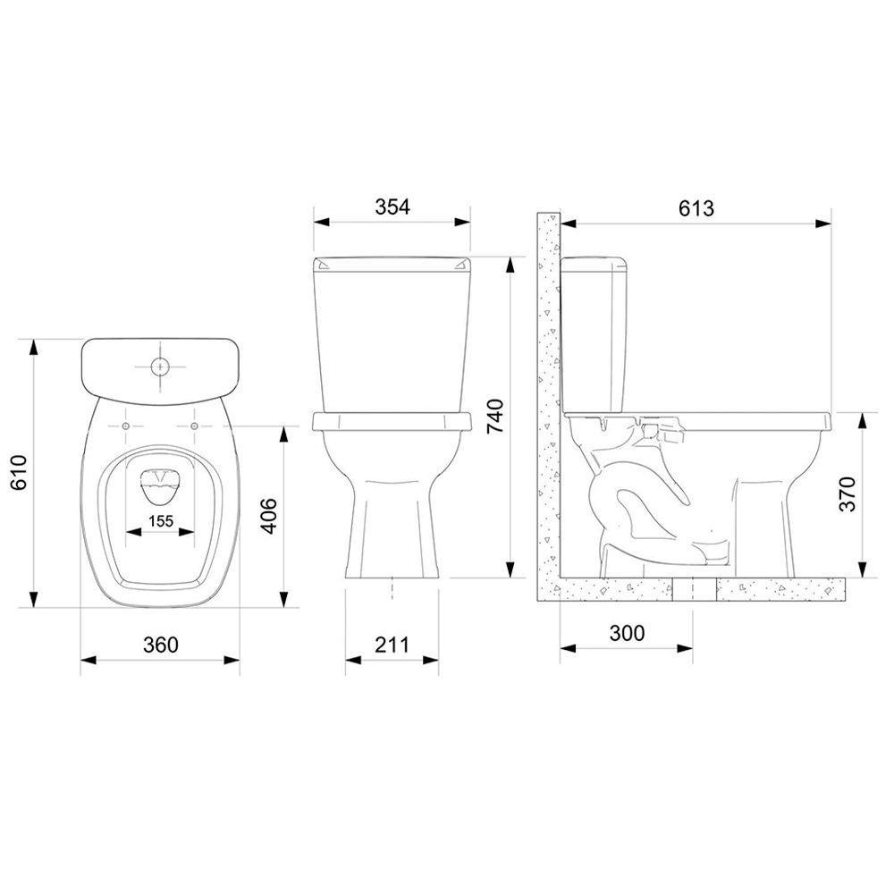 Kit Vaso Sanitário + Caixa Acoplada + Acessórios de Fixação Celite Like Branco · foto 2