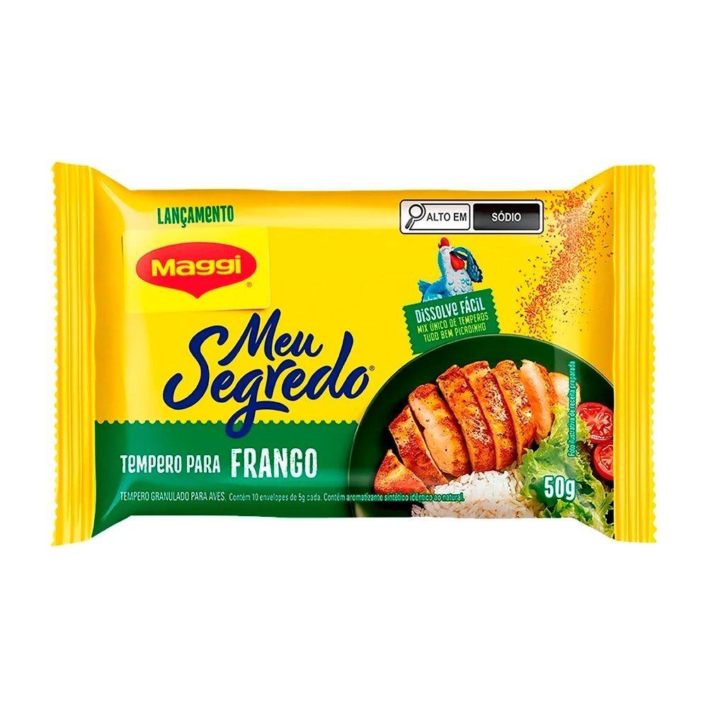 Tempero Maggi Granulado Meu Segredo Frango 50g - Embalagem com 48 Unidades