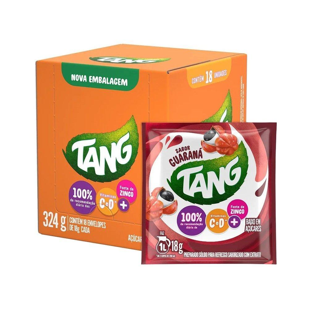 Refresco em Pó Tang Guaraná 18g Embalagem com 18 Unidades