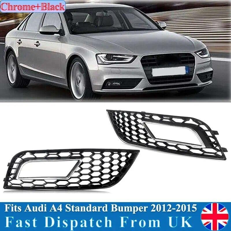 Para 2012-2015 AUDI A4 B8.5 Favo De Mel Parachoque Dianteiro Luz De Nevoeiro Grades SURROUNDS