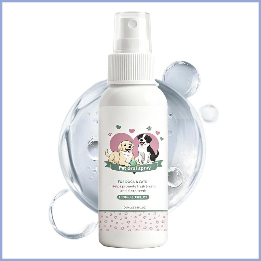 Limpador De Boca Para Cachorro , 100ml , Portátil , Mau Hálito , Névoa , Spray Cuidados Com A Goma Veterinária , Gatos ,