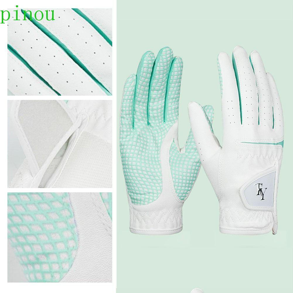 Luvas De Golfe Femininas PINOU , Esportivas Antiderrapantes E Confortáveis Com Dedos Inteiros Respiráveis Duráveis Para