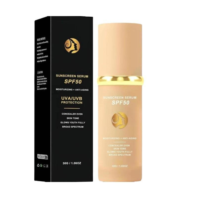 Base 4 em 1, Corretivo, Hidratante, Sérum Protetor Solar SPF50, Ácido Hialurônico que Muda de Cor, Proteção UVAUVB, Hidr