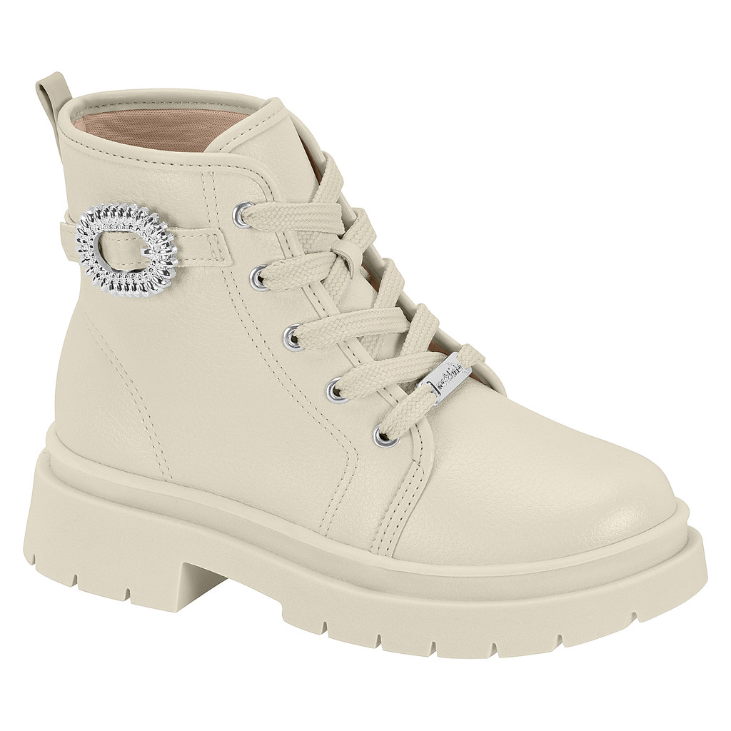 Bota Infantil Molekinha  Meninas Coturno Brabco Off Detalhe Fivela Ref:.2182119