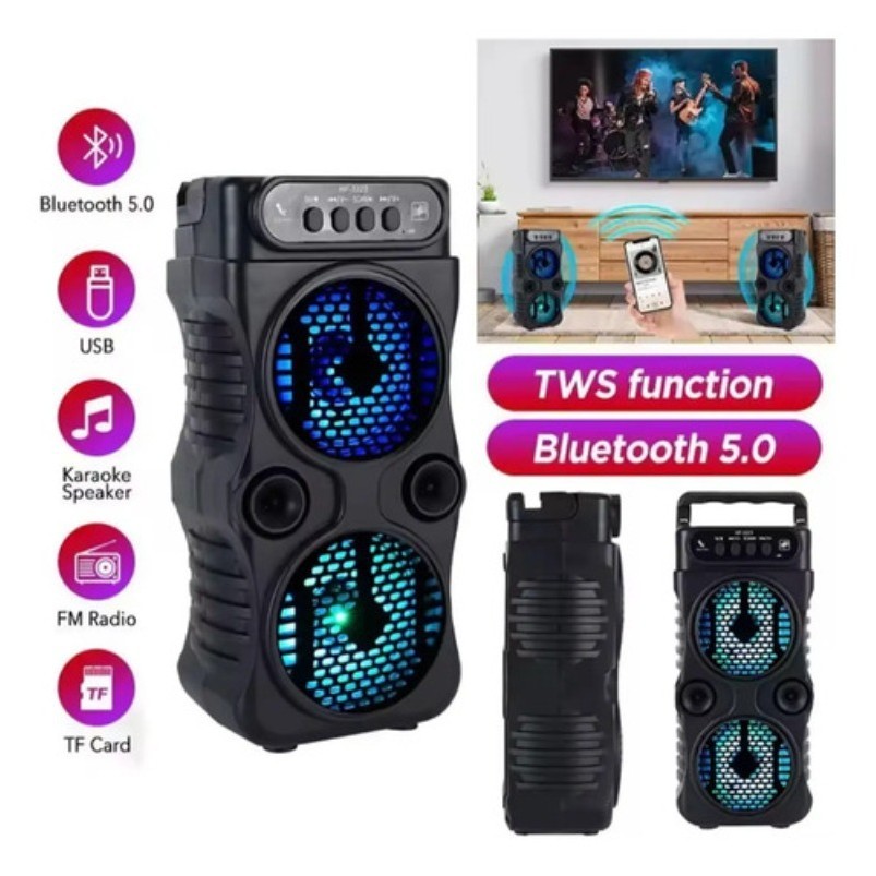 Caixa De Som LED Bluetooth Retangulo Portátil KA-8910