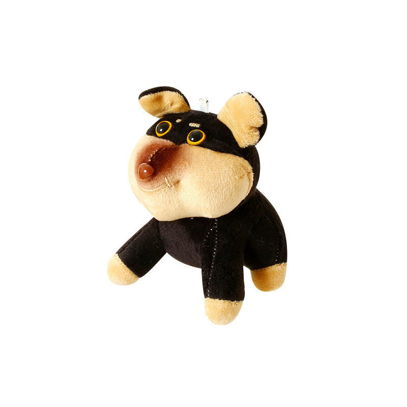Bonito Feio Abelha Cão Chaveiro De Pelúcia Macio Filhote De Cachorro Saco Pingente Charme Para Chaves Do Carro Mochilas