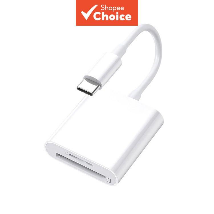 Adaptador Leitor de Cartões SD e TF USB-C para Samsung, Huawei, Xiaomi - Conversor de Dados para Macbook, Laptop e