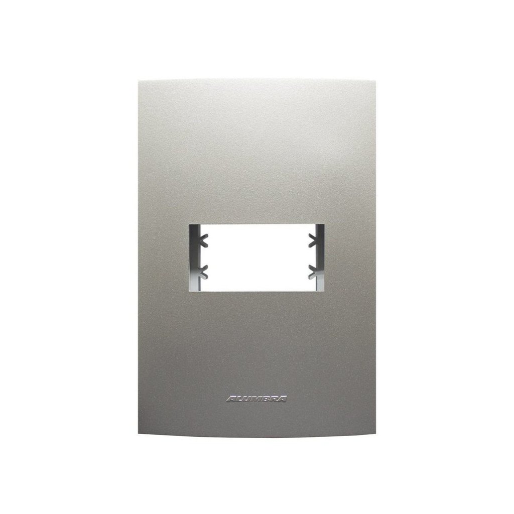 Placa 4X2 com Suporte Para 1 Módulo Inova Pro Class Alumbra Titanium