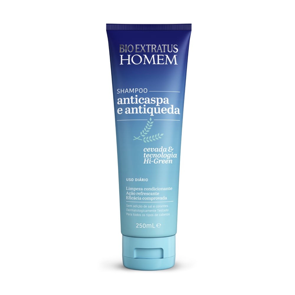 Bio Extratus Homem Shampoo Anticaspa E Antiqueda Com Cevada 250 ml