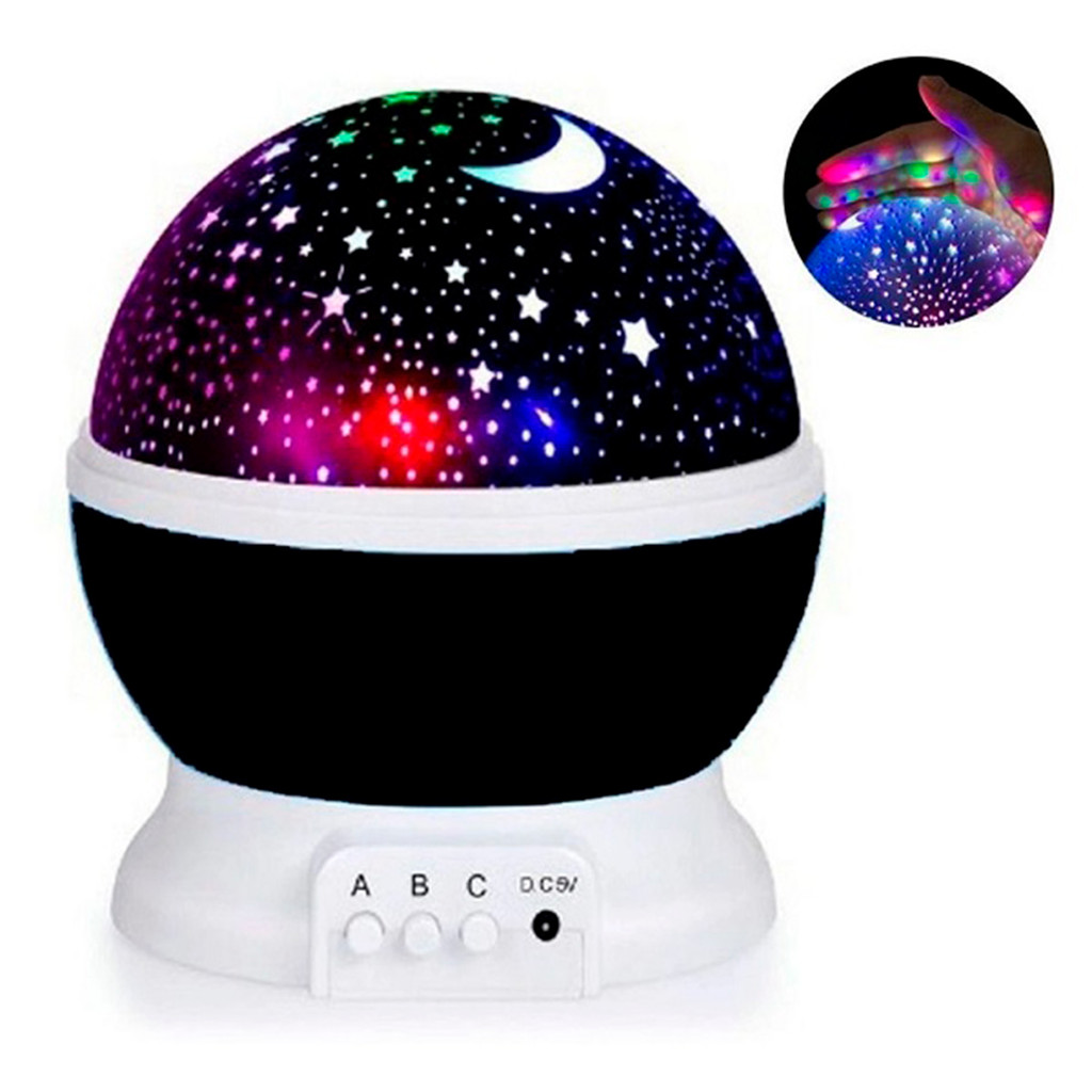 Luminaria Projetor Estrela 360 Galaxy Star Master Cor:preto