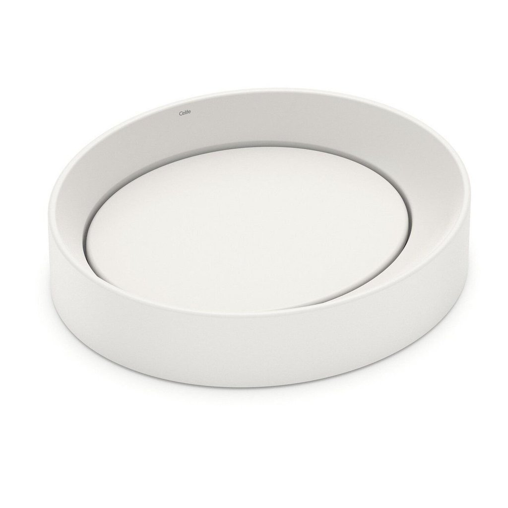 Cuba de Apoio Oval sem Mesa 450cm x 400cm Design D5 Celite Bege/Beige