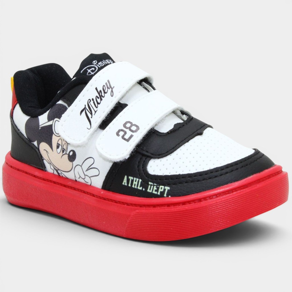 Tênis Infantil Disney Mickey Mouse Menino - Preto e Vermelho