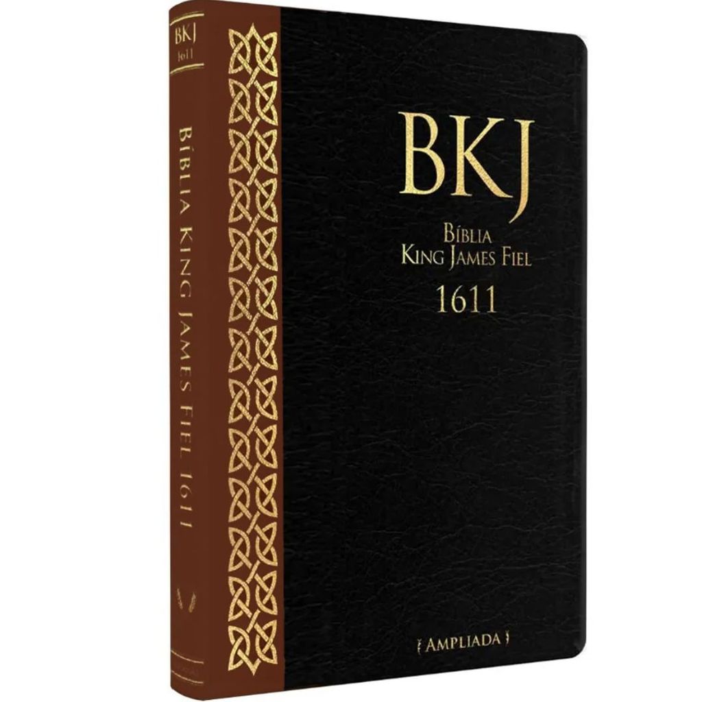 Bíblia King James 1611 Ultrafina Ampliada | Capa Marrom e Preta