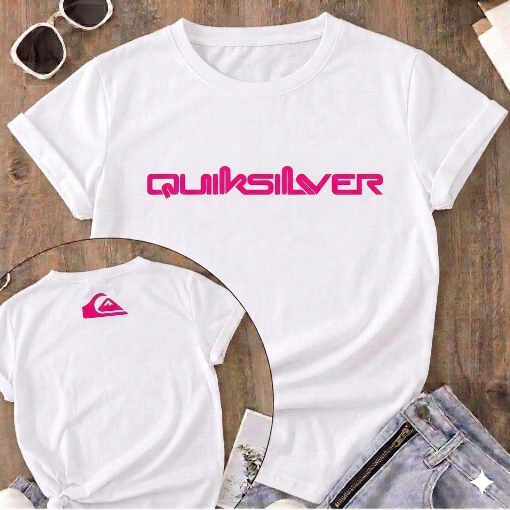 Camiseta Quiksilver Feminina Premium Camisa Quik Surf Confortável Estilosa Blusinha Moda Feminina Street
