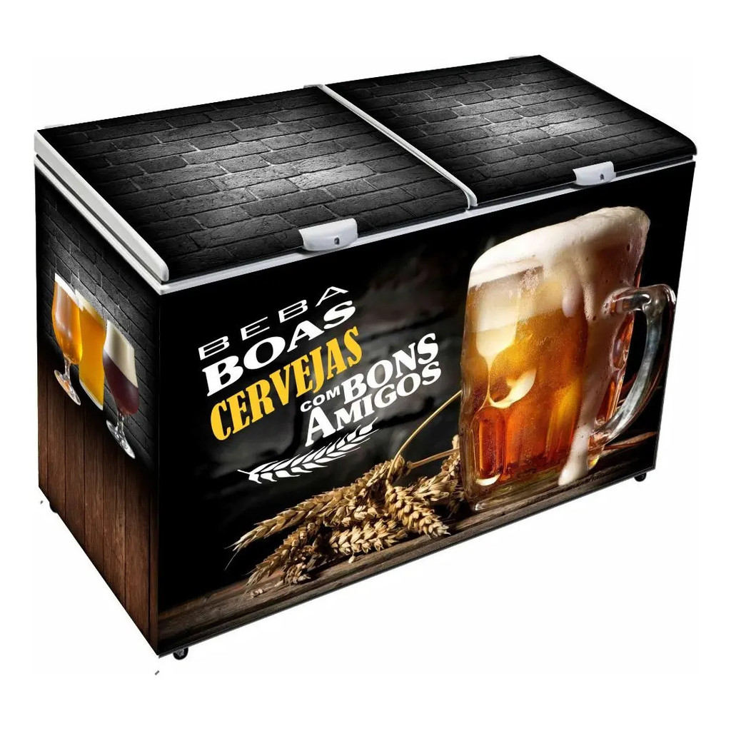 Adesivo para Freezer Horizontal 170x80x70 Tema Cerveja