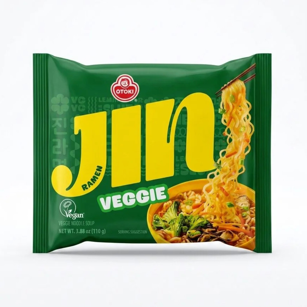 Lamen Coreano Jin Ramen Sabor Vegetariano Veggie Ottogi - 110 gramas