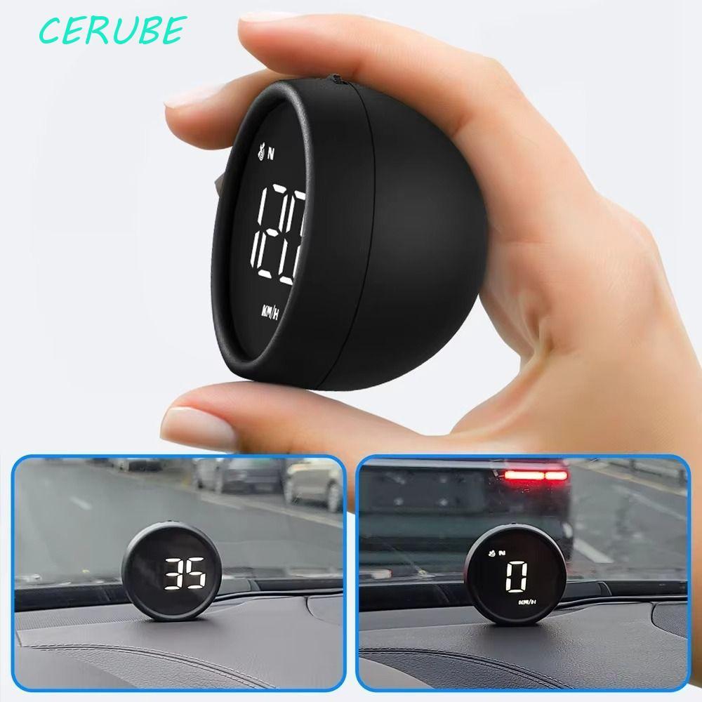 CERUBE Car Head Up Display , Velocímetro Digital De Plástico HUD , Projetor De Pára-Brisa Portátil Detector KMH/MPH