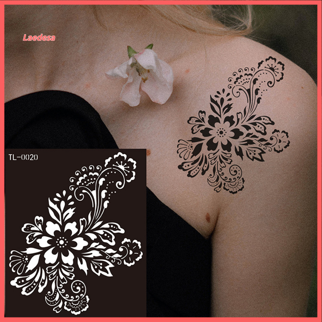Diwali Tattoo Template Reusable Henna Stencils for Diy Body Art – Floral Patterns Temporary Tattoos Perfect for Music