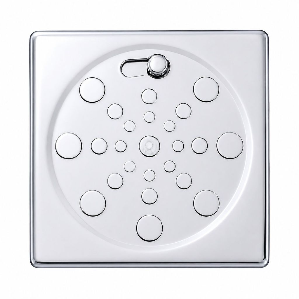 Ralo Abre e Fecha Em Aço Inox Cromado 150 Mm X 150 Mm Com Porta Grelha