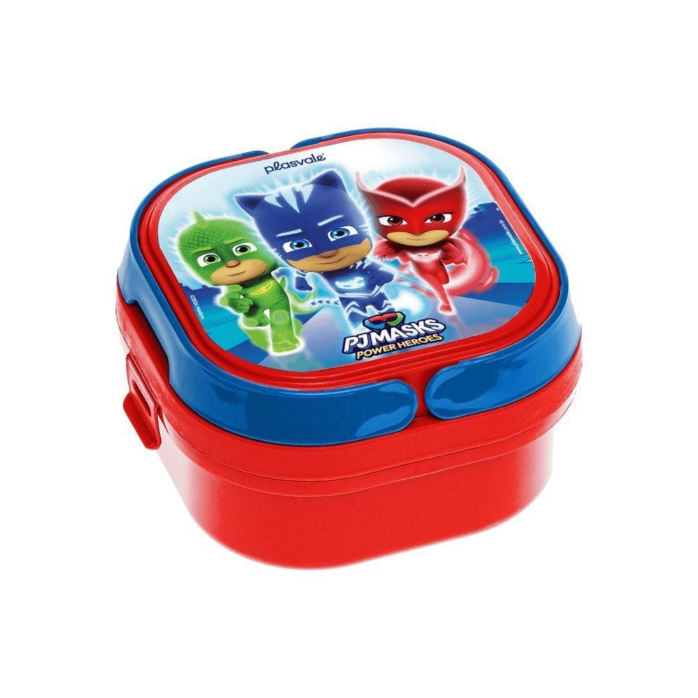 Marmita Com 2 Compartimentos, Trava E Alças 660ml Pj Masks Decorado Pj Masks em Oferta na Shopee