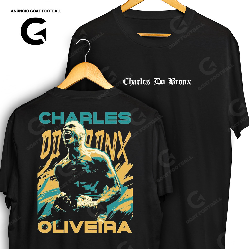 Camiseta Charles Do Bronx Oliveira Frente e Verso Streetwear Blusa Camisa MMA Artes Marciais 100% Algodão em Oferta na Shopee