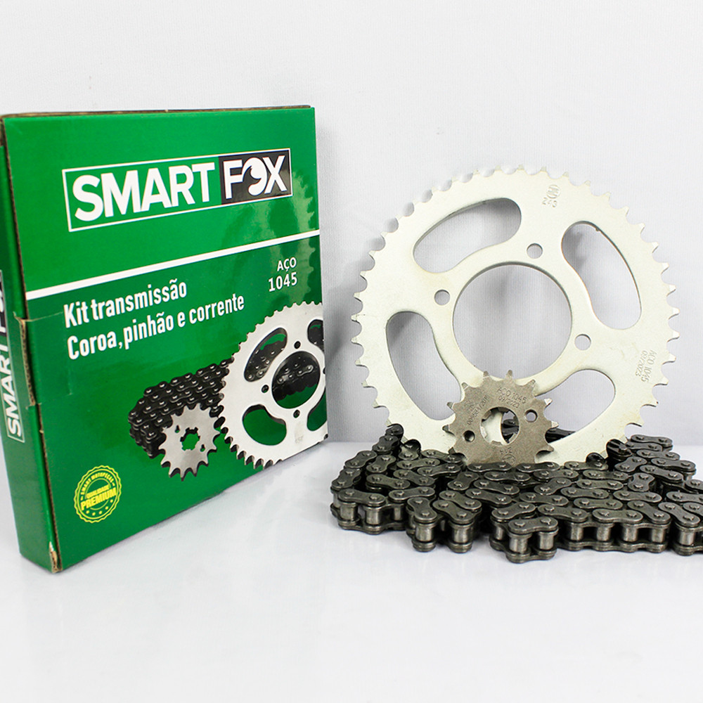 Kit Relação YBR 125 Factor 125 Smart Fox Original  Aço 1045  Moto Yamaha Envio Imediato