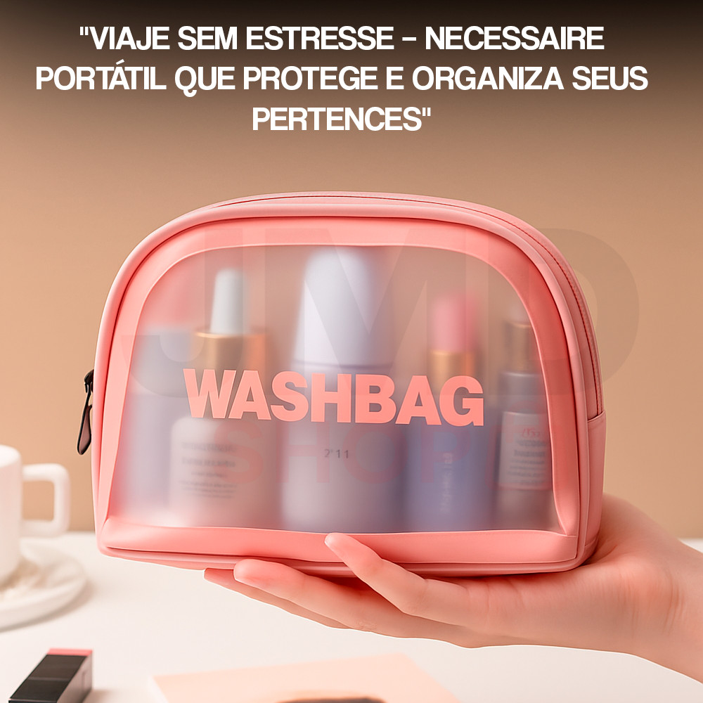 Necessaire Washbag Transparente Organização Prática e Maquiagem e Acessórios Para Viagens Necessaire Washbag Transparente Organização Prática e Maquiagem e Acessórios Para Viagens