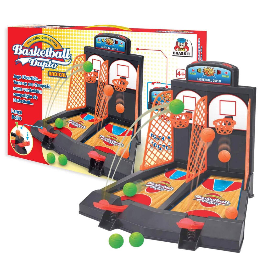 Jogo Infantil Basketball Duplo com Placar de Pontos Braskit - 0702 em Oferta na Shopee
