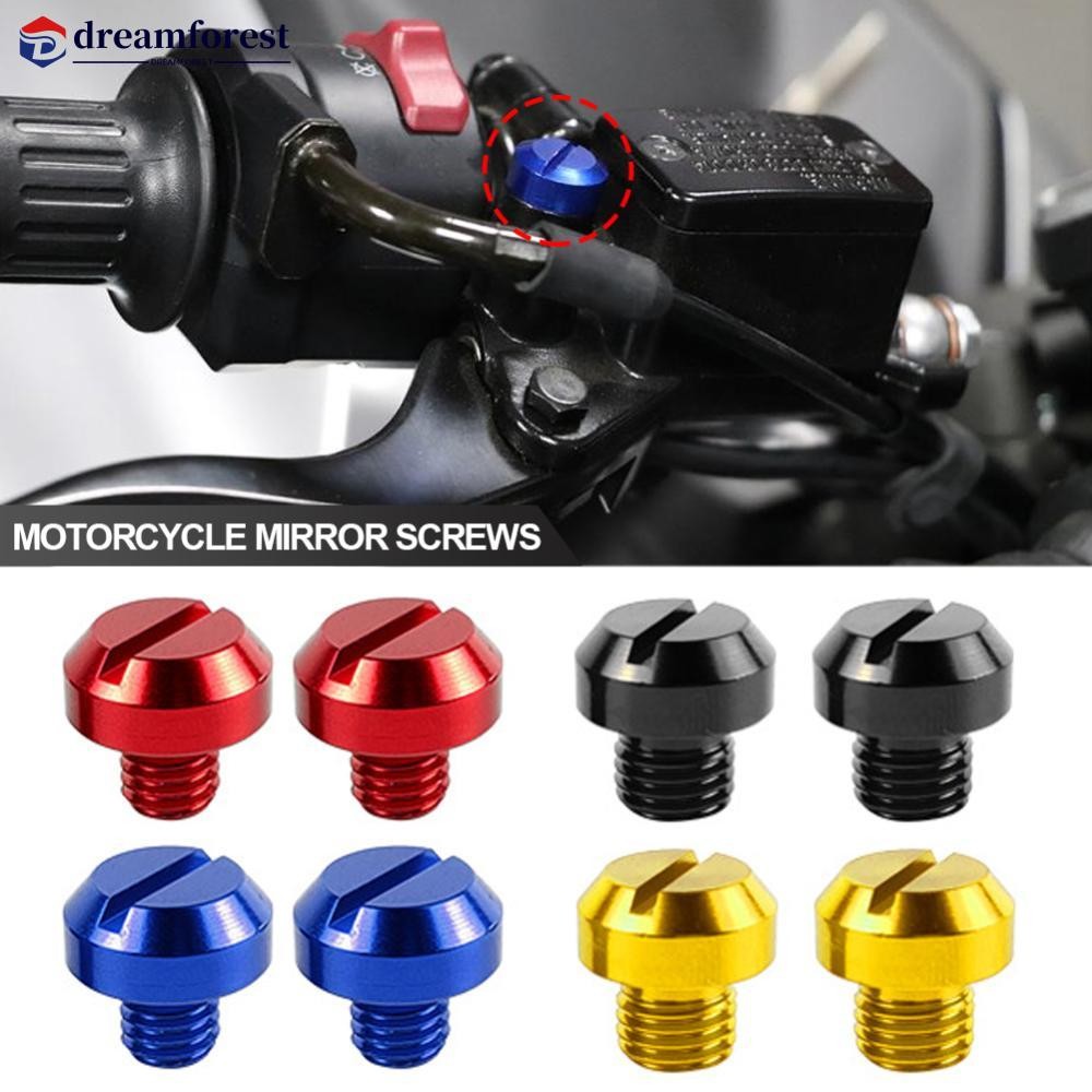 DREAMFOREST 2 Pçs Motocicleta M10 CNC Alumínio M8 Espelho Retrovisor Buraco Plugues Parafusos Anti-Ferrugem Titular B1Z2