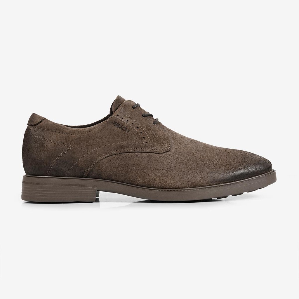 Sapato Ferracini Casual Bali de Couro Rústico  Marrom Fly