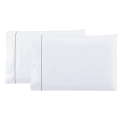 Par de Fronhas Percal Premium 400 Fios Ponto Palito