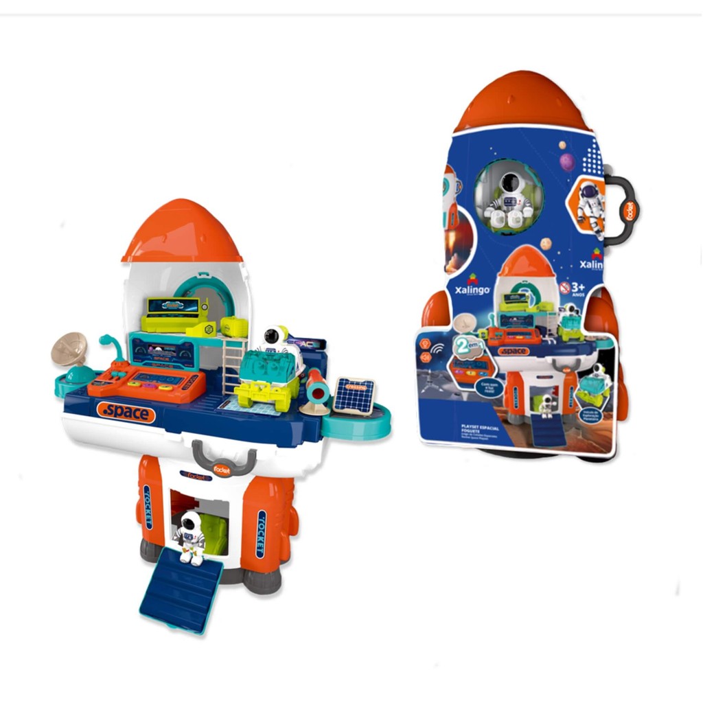 Brinquedo Infantil Playset Espacial Foguete Xalingo - 04160 Xalingo em Oferta na Shopee