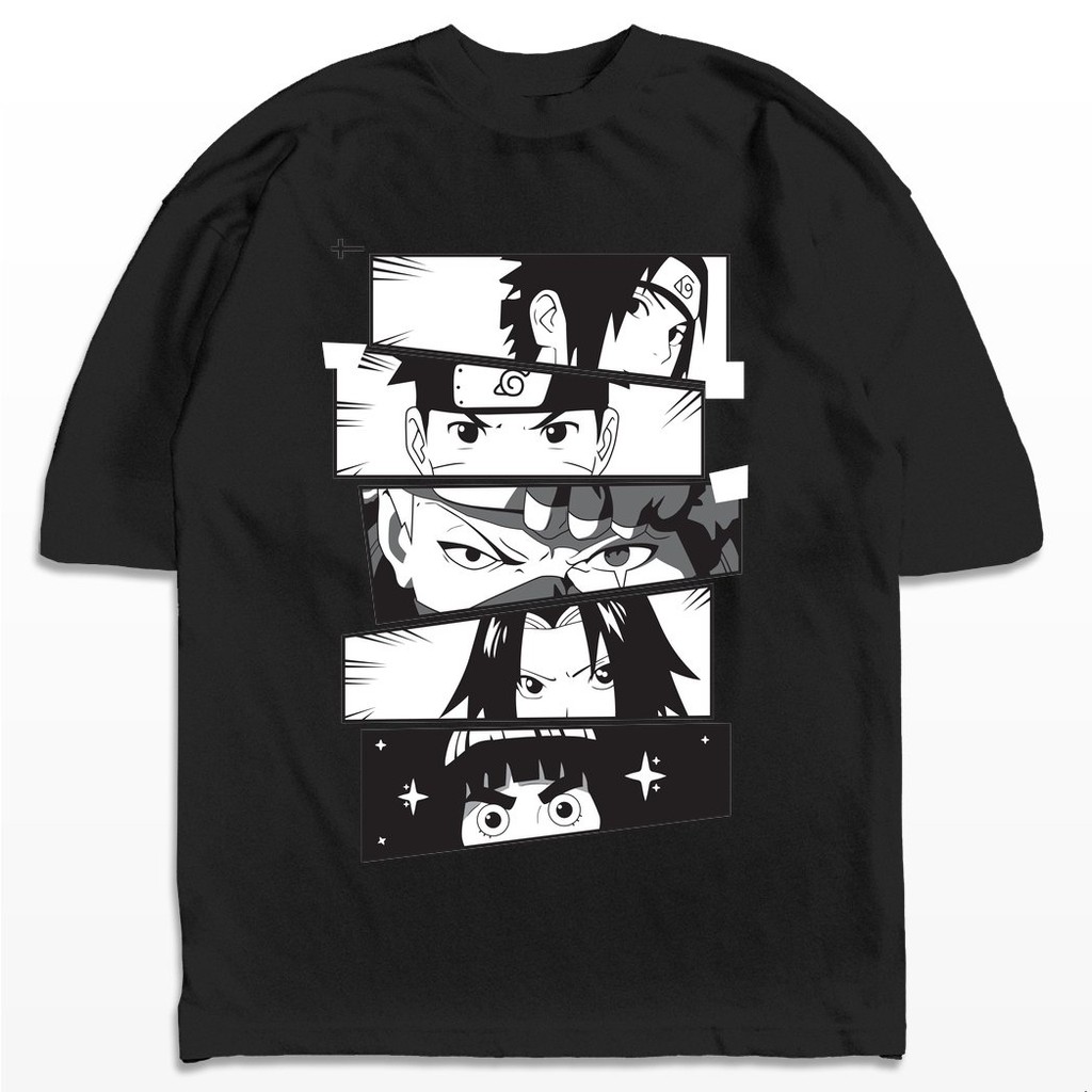 Camiseta Oversized Naruto Personagens Anime Naruto Streetwear Harajuku Aesthetic Camisa Unissex
