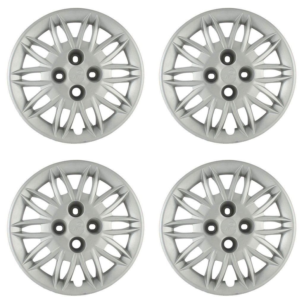 Calota Aro 15" cor Prata Modelo Idea Attractive 11/13 Jogo c/ 4 Calotas Grid - 045CP-PTA-E