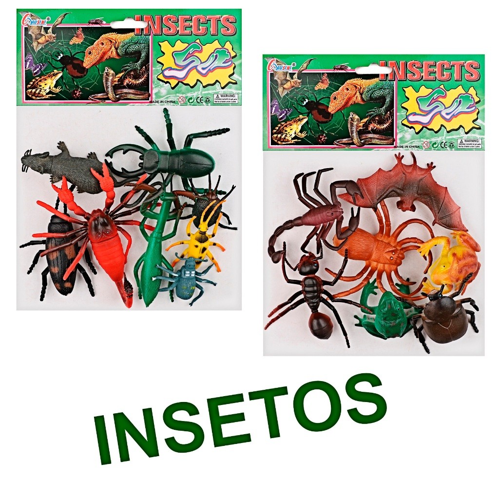 KIT DE ANIMAIS E INSETOS - 1 KIT 2 MODELOS - 2314 em Oferta na Shopee