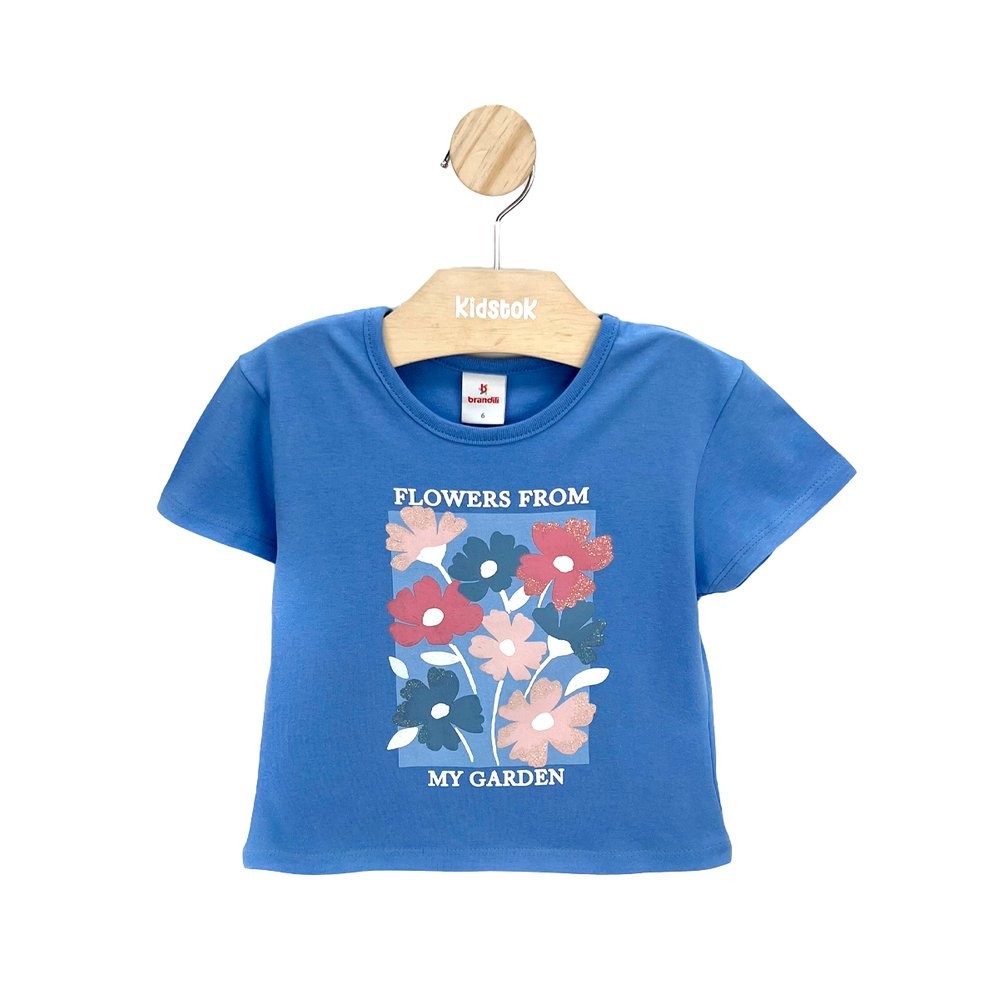 Blusa Menina Malha Flores - Brandili