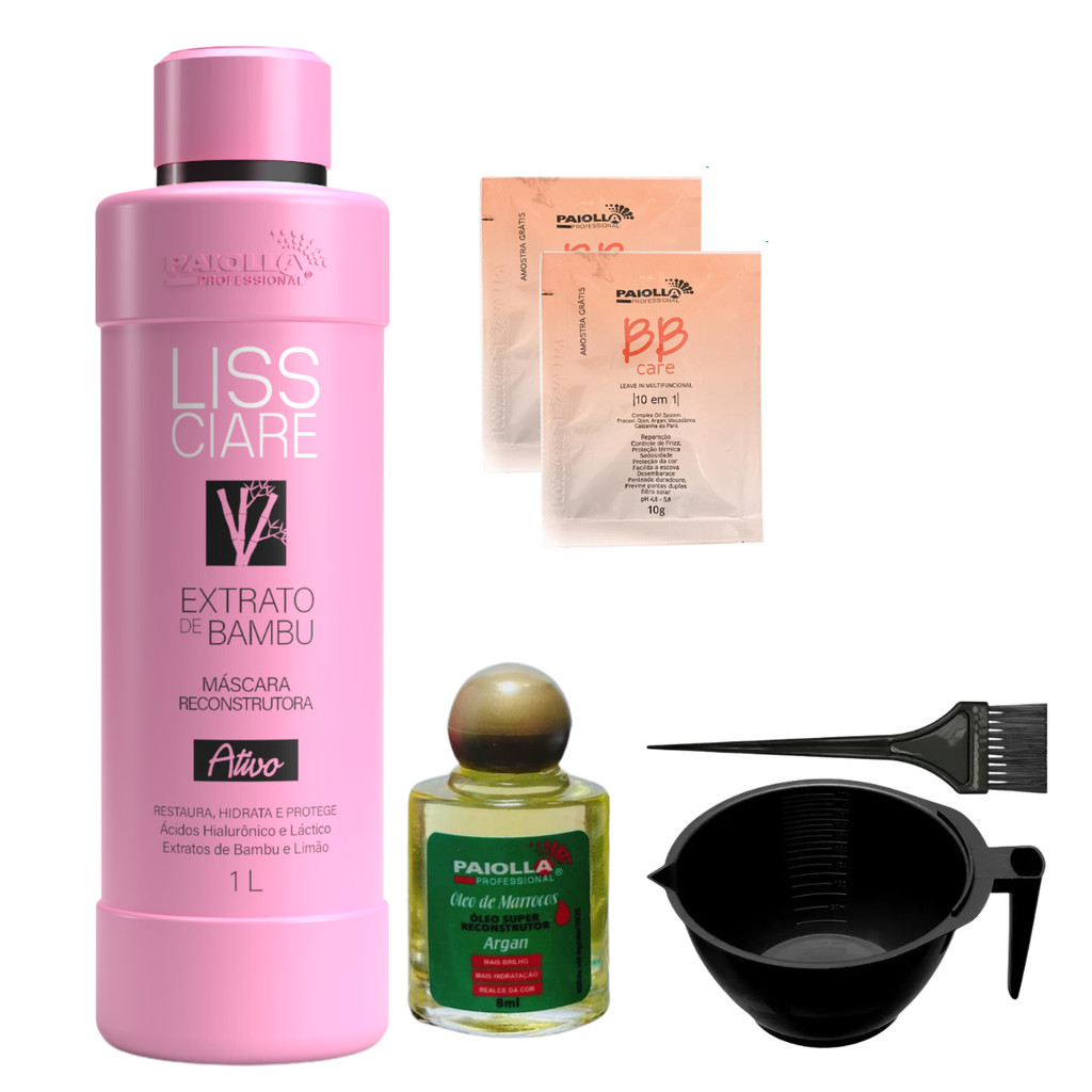 PAIOLLA ESCOVA PROGRESSIVA + ÓLEO ARGAN + KIT PINTURA