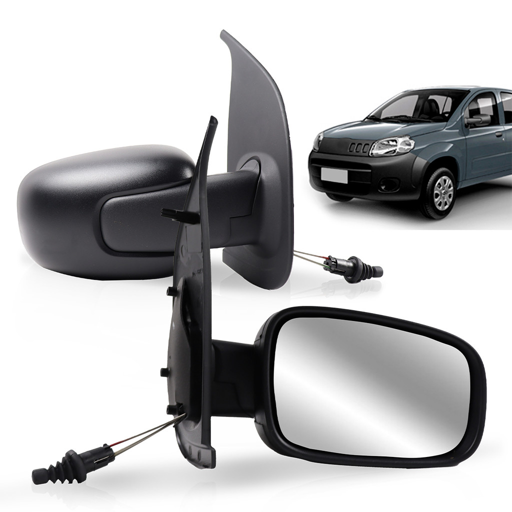 Par Retrovisor Uno 10 2011 2012 2013 2014 2015 2016 2017 2018 2 Portas Controle Interno Texturizado em Oferta na Shopee