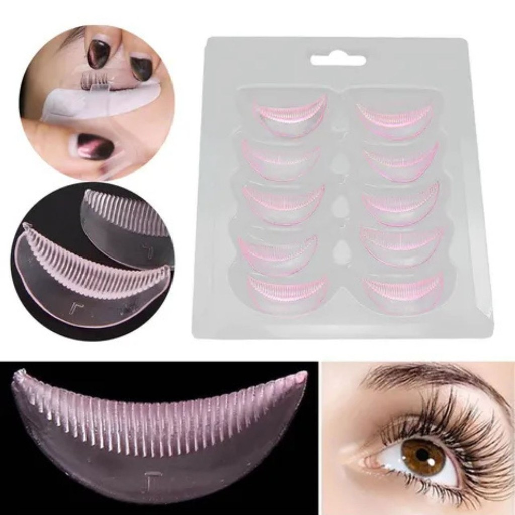 Pads De Silicone P/ Lash Lifting Cílios 5 Pares Incolor em Oferta na Shopee