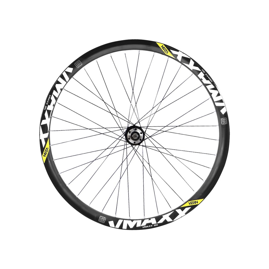 Roda Traseira Aro 26 Vzan Vmaxx DH P/ Freio Disco Cubo Rosca P/ Roda Livre 1, 6, 7 e 8 V Preto