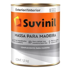 MASSA PARA MADEIRA (900ML)1,3KG CORRIGE IMPERFEIÇÕES SUVINIL